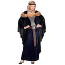 Disfraz princesa medieval adulta con vestido largo, capa y cinta para la cabeza