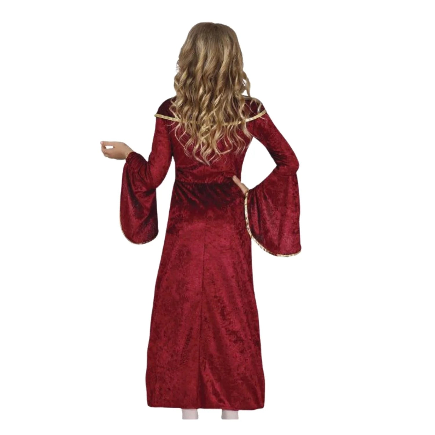 Vestido disfraz medieval princesa niña para Carnaval