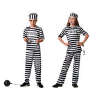 Disfraz prisionero infantil con camiseta pantalón y gorro