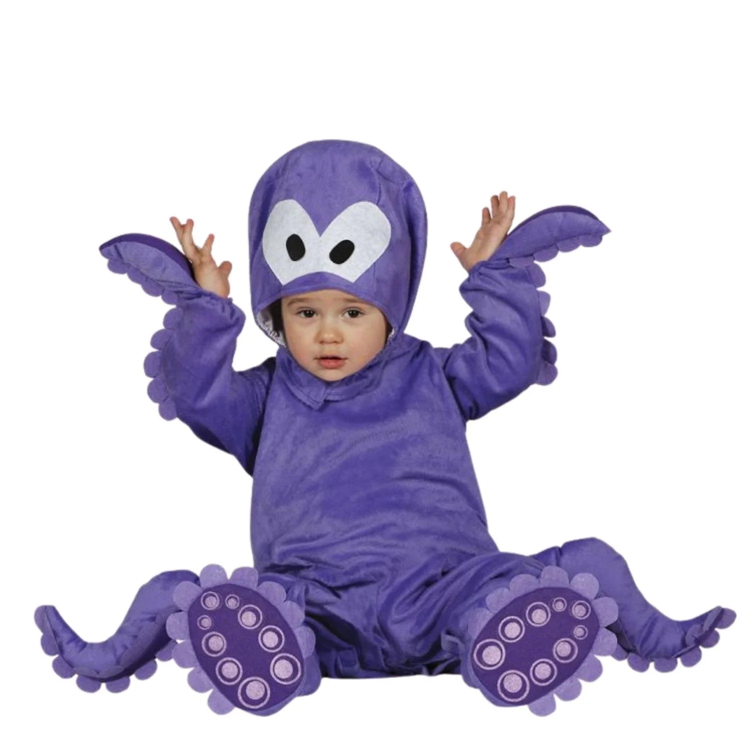 Disfraz Pulpo para bebe con capucha y mono