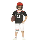 Disfraz de quarterback infantil con camiseta y pantalón estilo fútbol americano para Carnaval y fiestas escolares