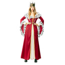 Disfraz de reina deluxe para mujer adulta con vestido granate elegante ideal para Carnaval o fiestas medievales