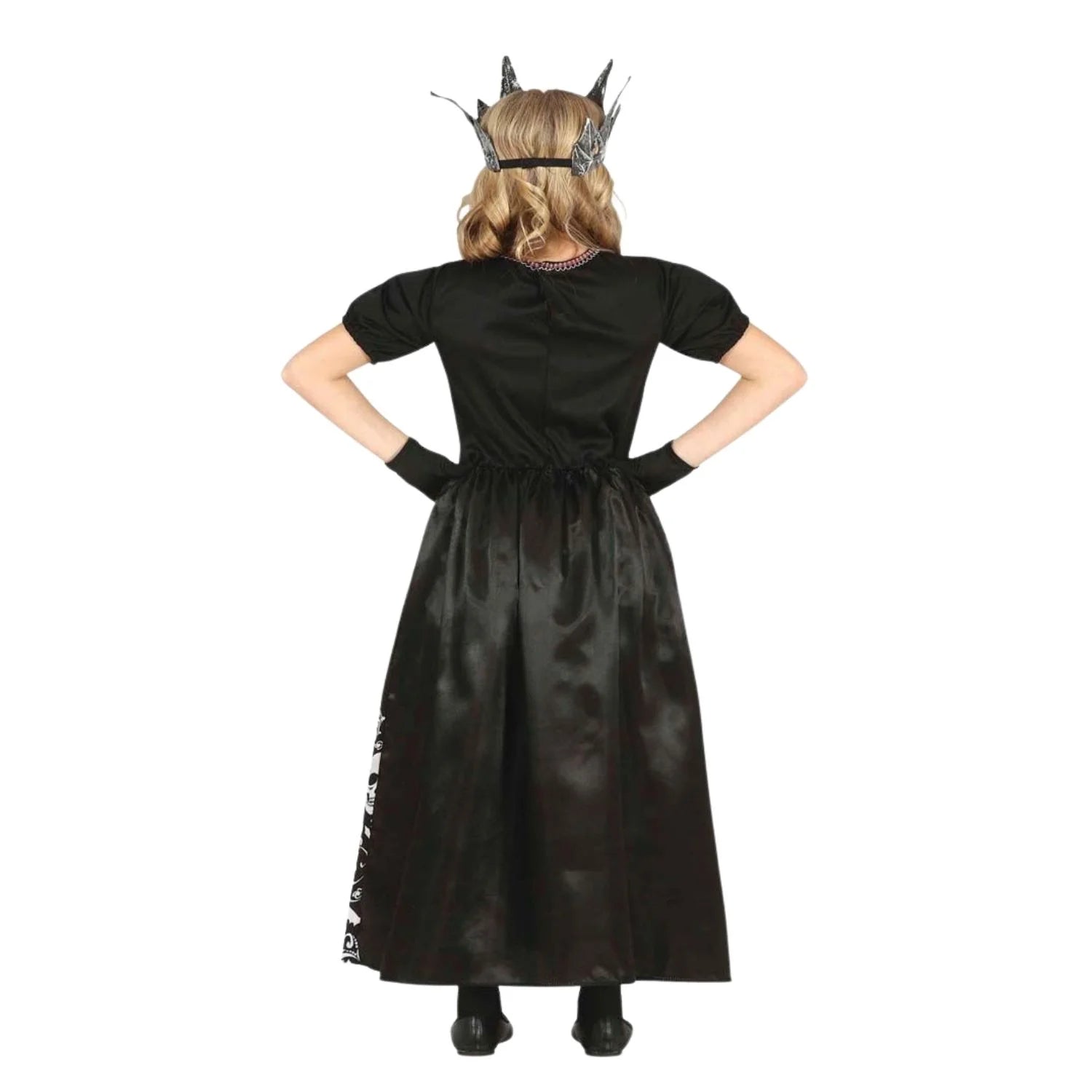 Disfraz de reina de la noche para niña con vestido elegante de fantasía