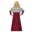 Hombre con disfraz de Rey Mago color granate elegante ideal para belén viviente y eventos navideños