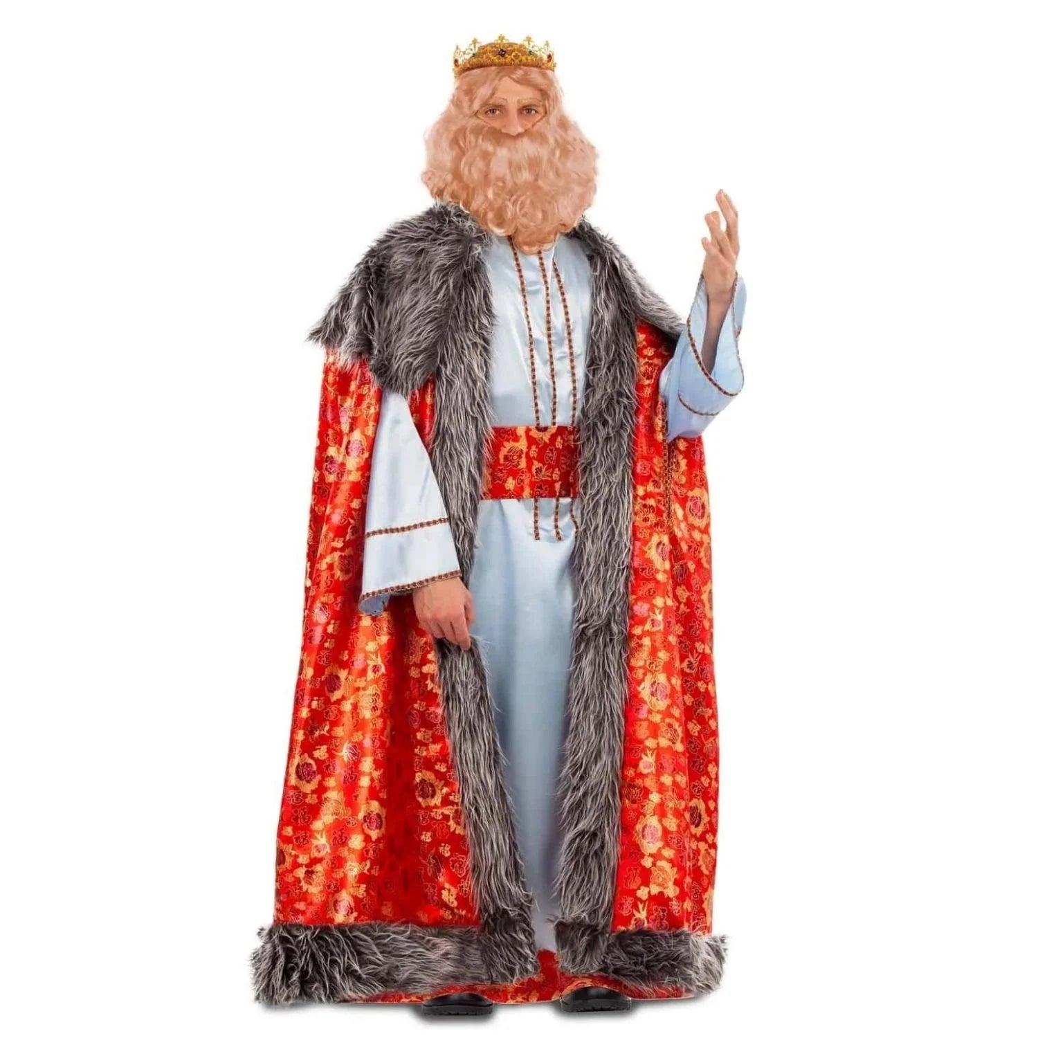 Hombre con disfraz de Rey Mago Gaspar adulto para Navidad