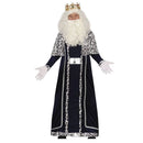 Disfraz de Rey Mago blanco para adulto con túnica y capa ideal para cabalgata de Navidad