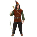Disfraz Robín del Bosque hombre con casaca medieval cinturón y gorro