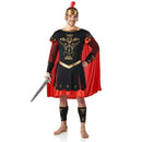 Disfraz de centurión romano adulto con túnica roja, capa y accesorios de guerrero para Carnaval