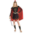 Disfraz de centurión romano para mujer con túnica capa brazaletes perneras y manguitos ideal para Carnaval