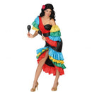 Disfraz de rumbera adulta con vestido para Carnaval