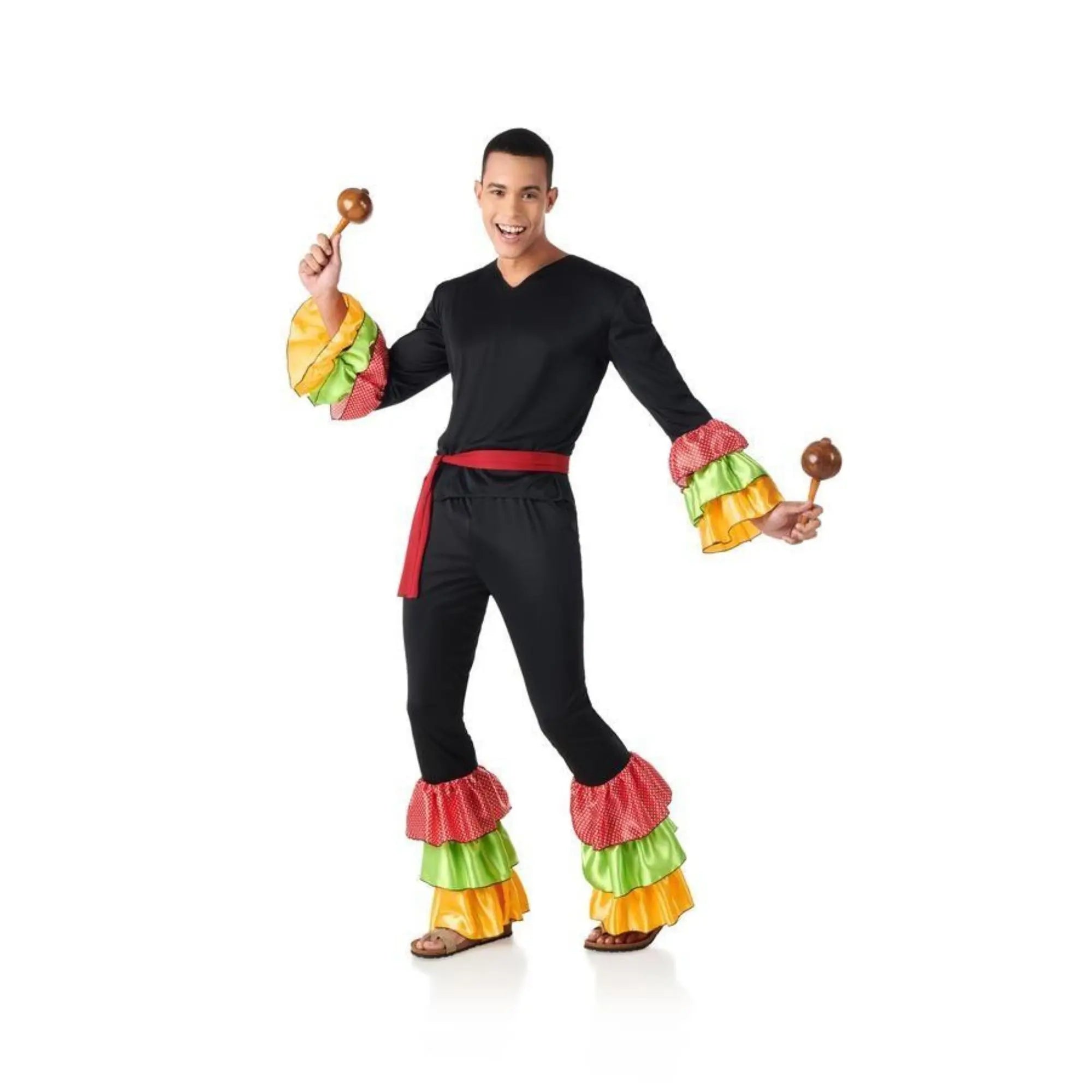 Disfraz de rumbero para adulto con camisa colorida y pantalón para fiestas y Carnaval