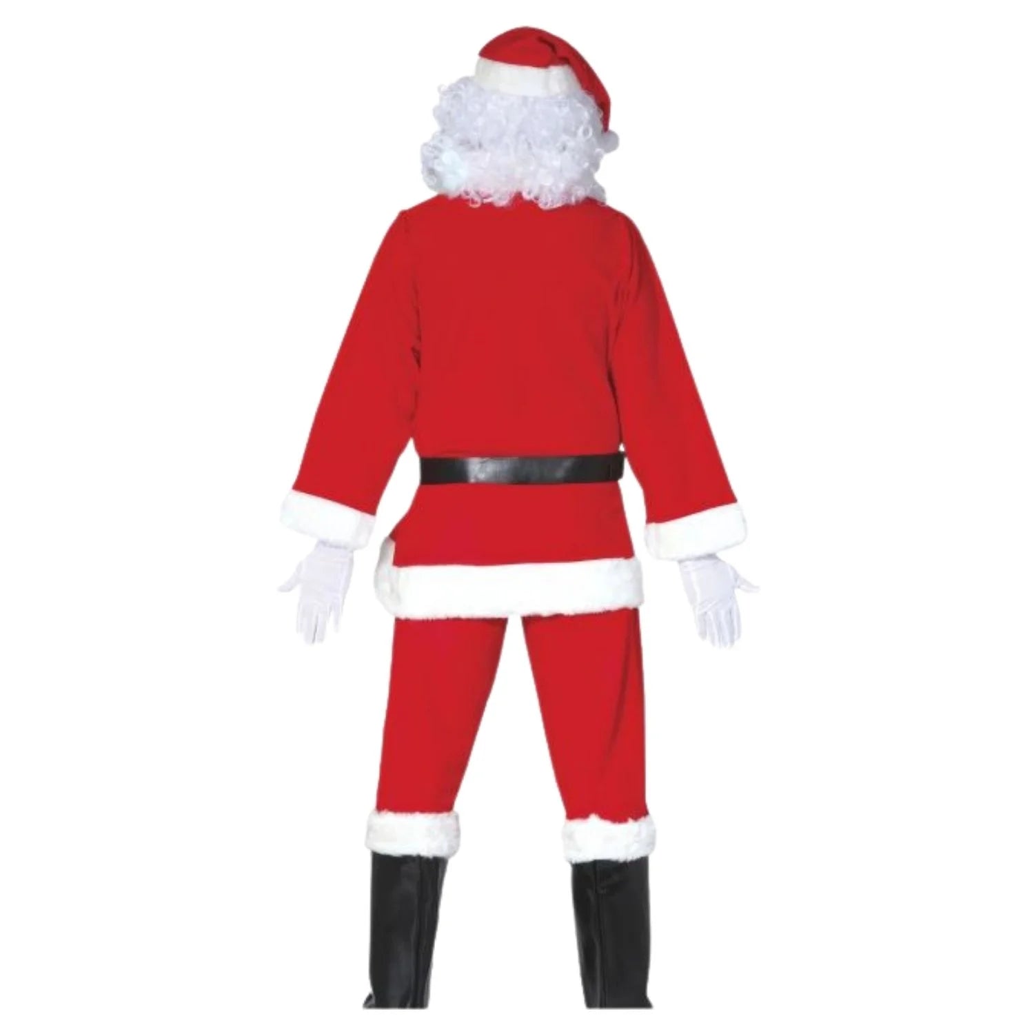 Hombre con disfraz de Santa Claus completo ideal para cabalgatas y eventos navideños