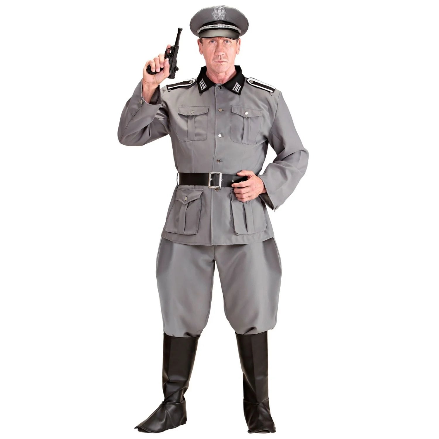 Disfraz soldado alemán adulto con chaqueta pantalón y gorra militar