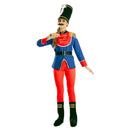 Disfraz de soldadito para mujer con chaqueta azul, pantalón rojo y sombrero ideal para Carnaval y fiestas temáticas