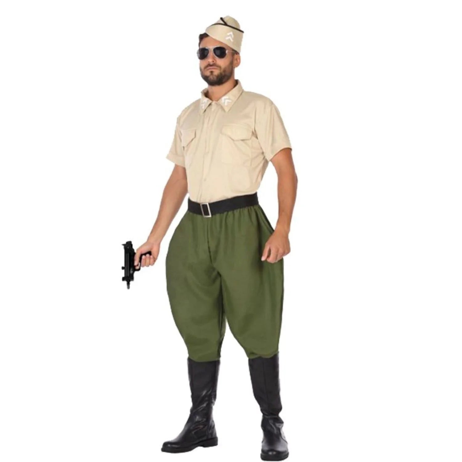 Disfraz de soldado regular para hombre con pantalón y gorro