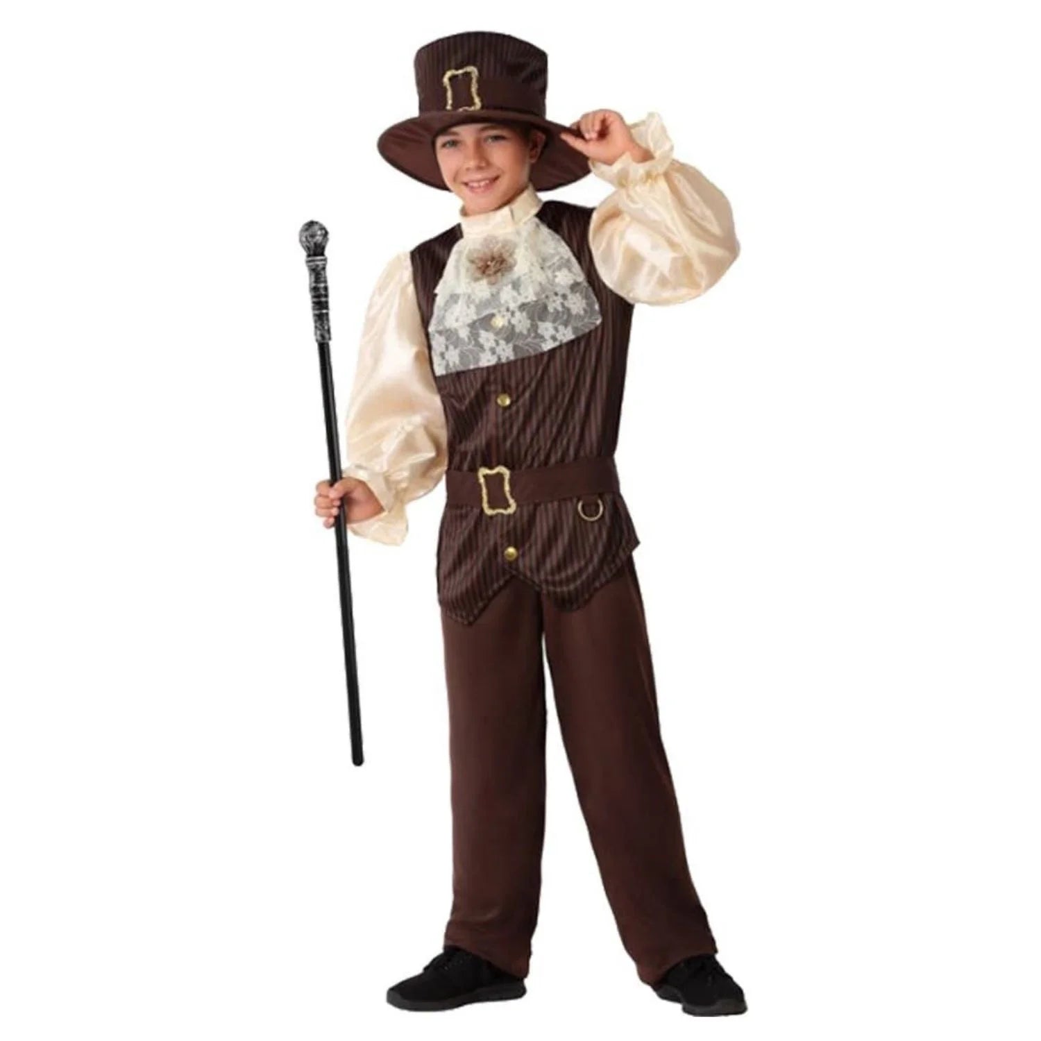 Disfraz steampunk niño con gorro y pantalón