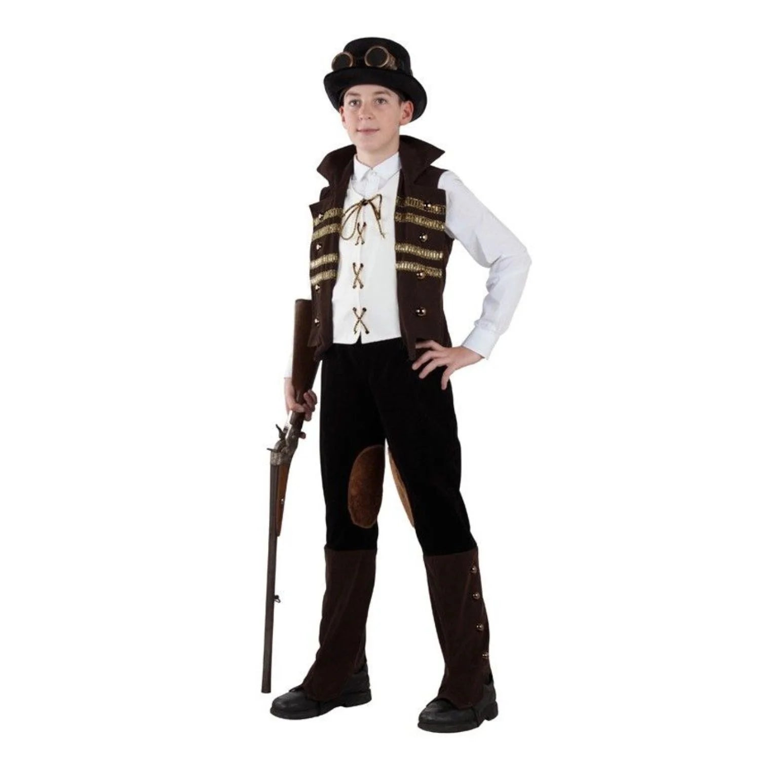 Disfraz steampunk para niño con chaleco y pantalón