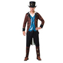 Disfraz steampunk sombrero de copa hombre con chaqueta y sombrero victoriano