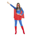 Disfraz de Supergirl para mujer con capa, antifaz y falda completo para Carnaval