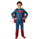 Disfraz Superman infantil con mono azul y capa roja