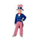Disfraz Tío Sam infantil con chistera y pantalón de rayas