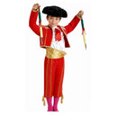 Niño con disfraz de torero compuesto por pantalón, camisa, chaqueta, fajín y montera