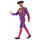 Disfraz torero morado adulto con montera y torera
