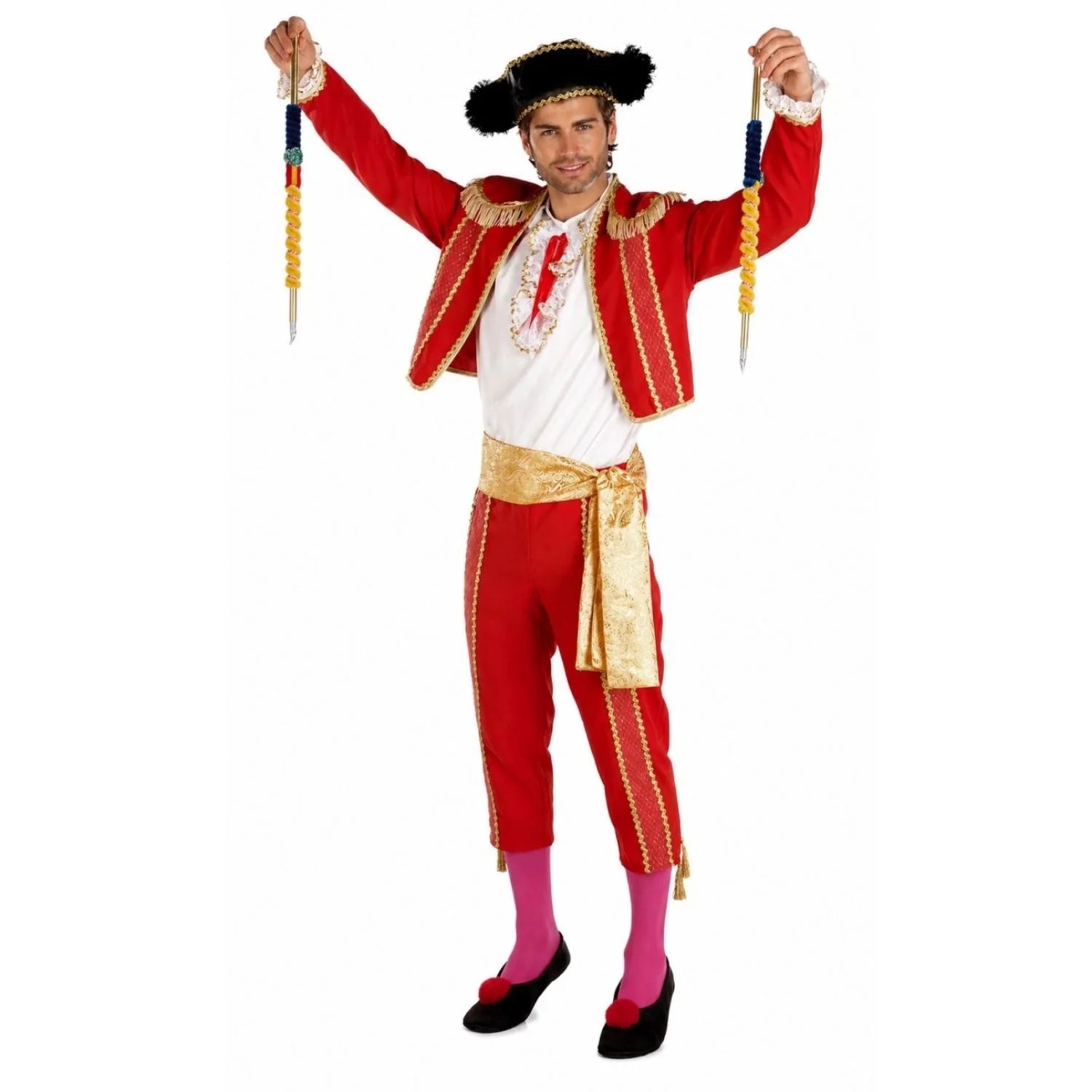 Disfraz Torero para hombre con chaqueta dorada y montera