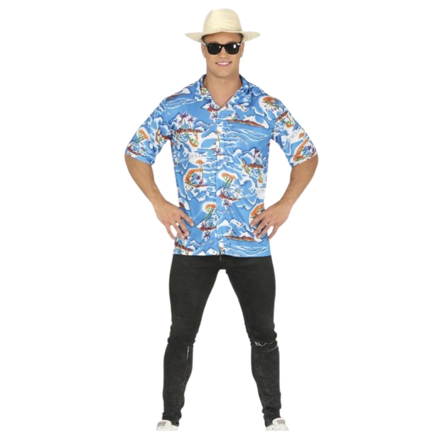 Disfraz turista adulto con camisa para Carnaval