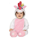 Disfraz unicornio para bebé con colores pastel y capucha