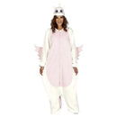 Disfraz Unicornio rosa adulta con alas, capucha y cola