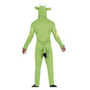 Persona con disfraz cerveza fresca de vaca para Carnaval