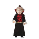 vestido de vampira para bebé con detalles oscuros y elegantes.