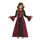 Disfraz vampiresa para niña con vestido oscuro elegante