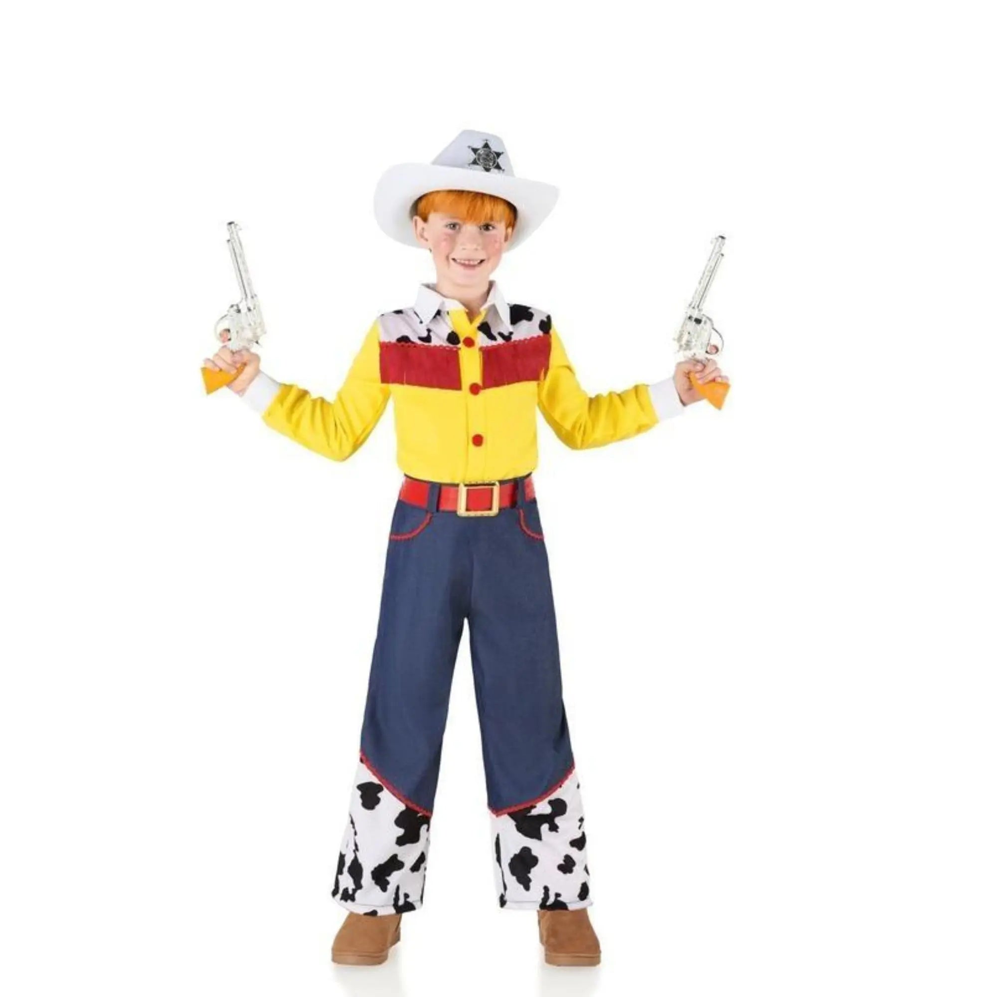 Disfraz de vaquero cowboy para niño con camisa pantalones y cinturón ideal para Carnaval