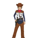 Disfraz de cowboy para niño con chaleco pantalón y camiseta estilo oeste infantil
