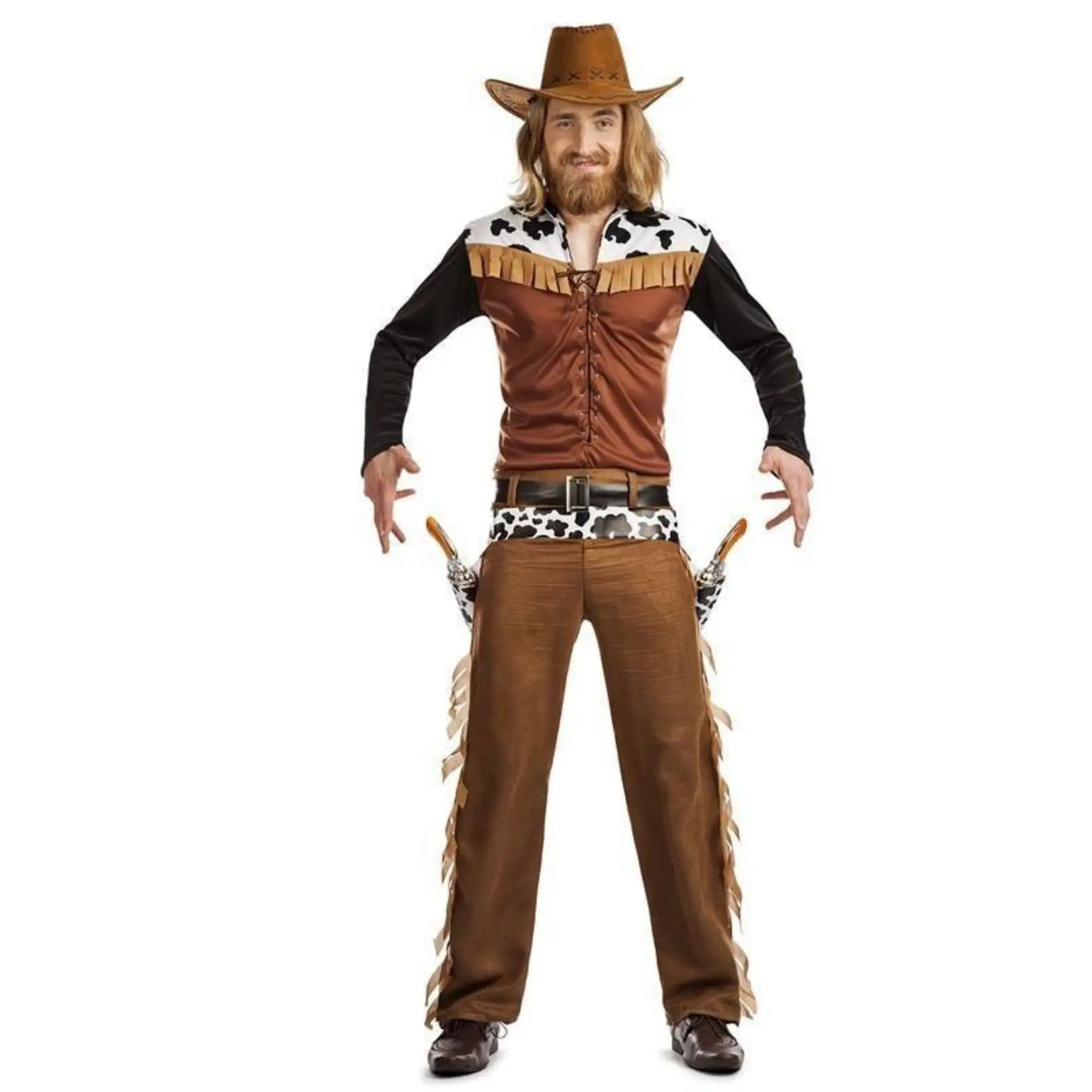 Disfraz de vaquero de Texas para adulto con camisa, pantalón y cinturón