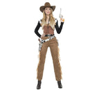 Disfraz de vaquera de Texas para mujer con camisa, pantalones y cinturón ideal para Carnaval