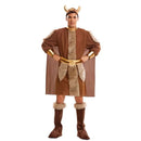 Disfraz vikingo adulto con capa, casco y botas para Carnaval
