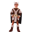 Disfraz de vikingo para niño con túnica sombrero cinturón y cubrezapatos ideal para Carnaval o fiestas escolares
