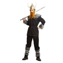 Disfraz vikingo salvaje para chico con casco y calentadores
