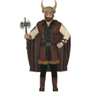 Disfraz vikingo nórdico para hombre con chaqueta, capa, cinturón y pantalón estilo bárbaro para Carnaval