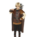 Disfraz vikingo infantil con túnica, pantalón y capa para Carnaval y fiestas temáticas