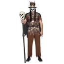 Hombre con disfraz Voodoo Caníbal para Halloween y fiestas de terror