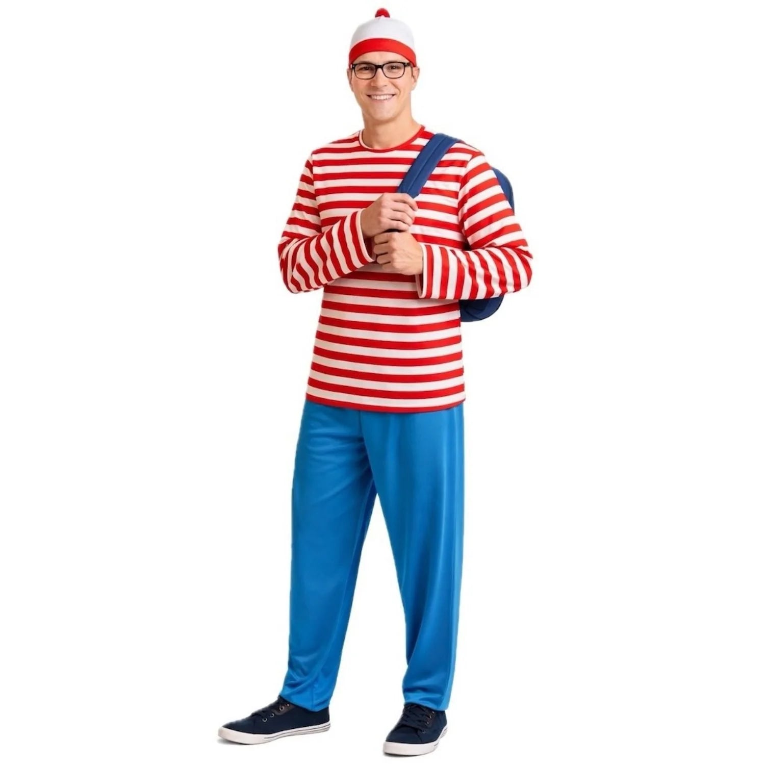 Disfraz Wili adulto con gorro rojo y blanco para Carnaval