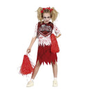 Disfraz zombie cheerleader infantil camiseta y falda Halloween