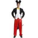 Disfraz de ratón adulto con chaqueta, pantalón, cola y diadema con orejas para Carnaval