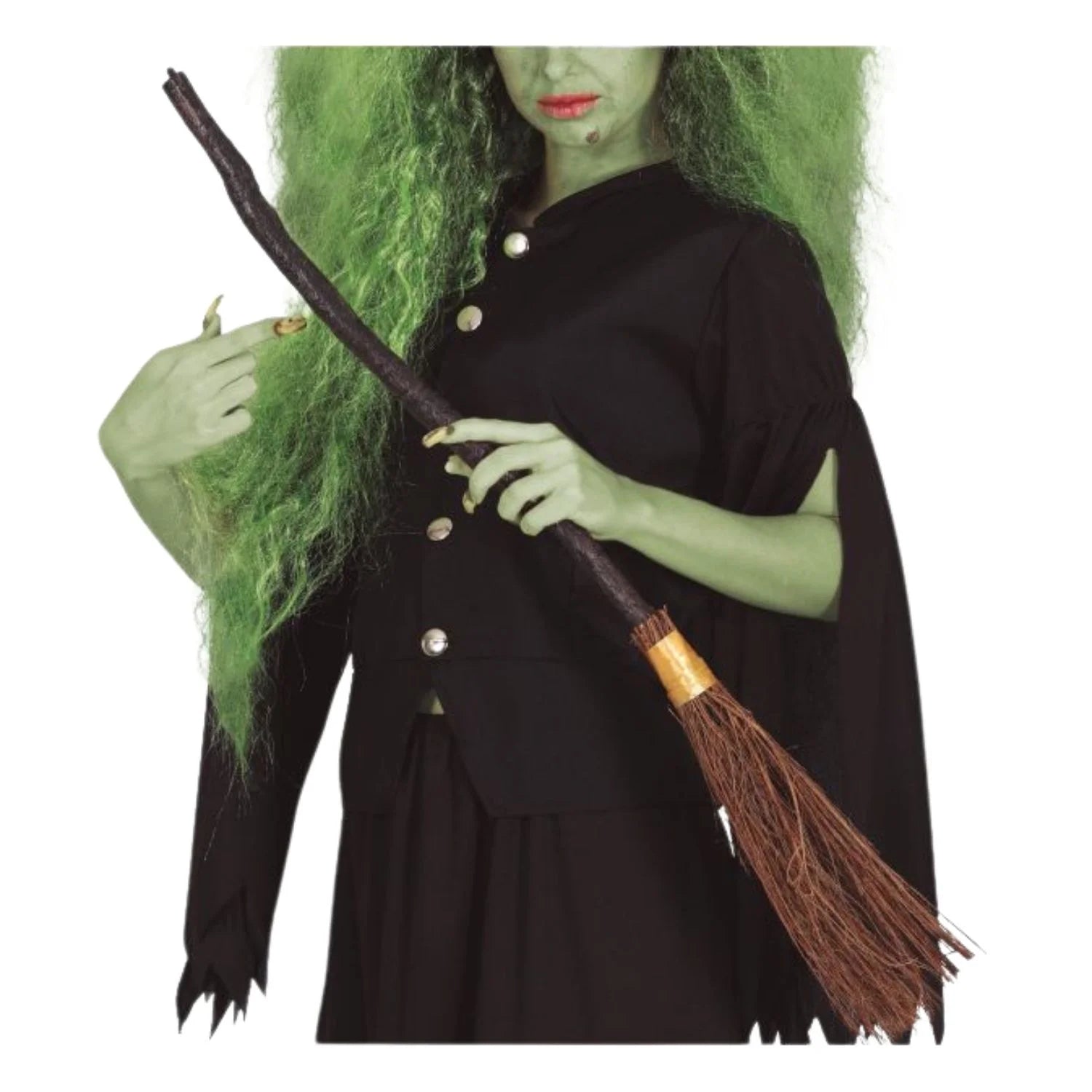 escoba de bruja desmontable de 90 cm para look temático Halloween