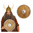 Escudo vikingo redondo accesorio para disfraz de guerrero vikingo