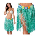 falda hawaiana verde con flores 55 cm complemento para look tropical o fiesta veraniega